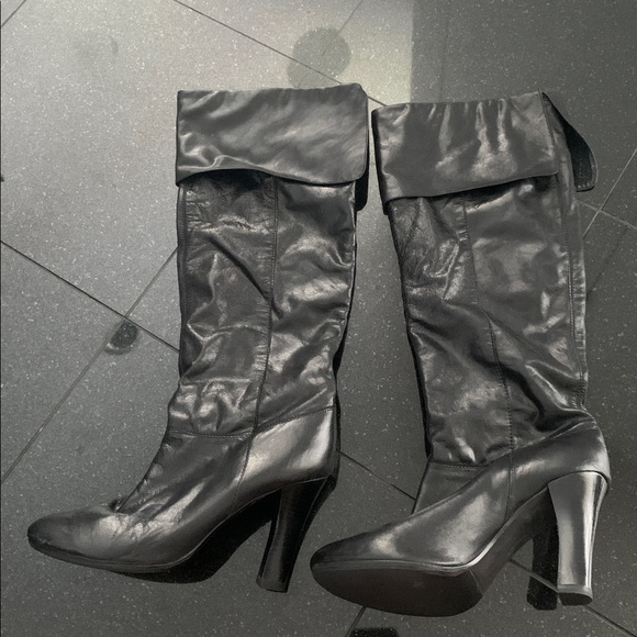 Steve Madden Shoes - Black Knee-High Leather Boots